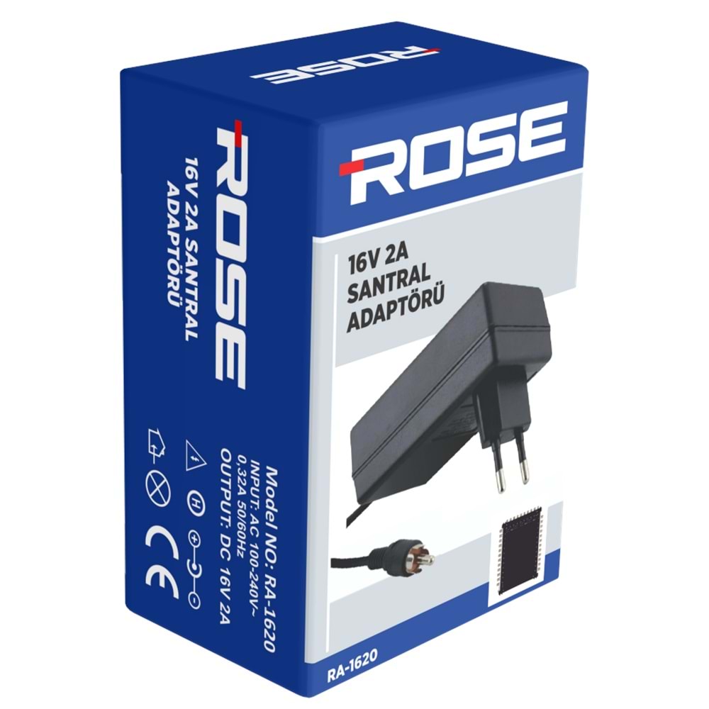 ROSE RCA 16V 2A SANTRAL ADAPTÖRÜ LALE GİRİŞ RA-1620