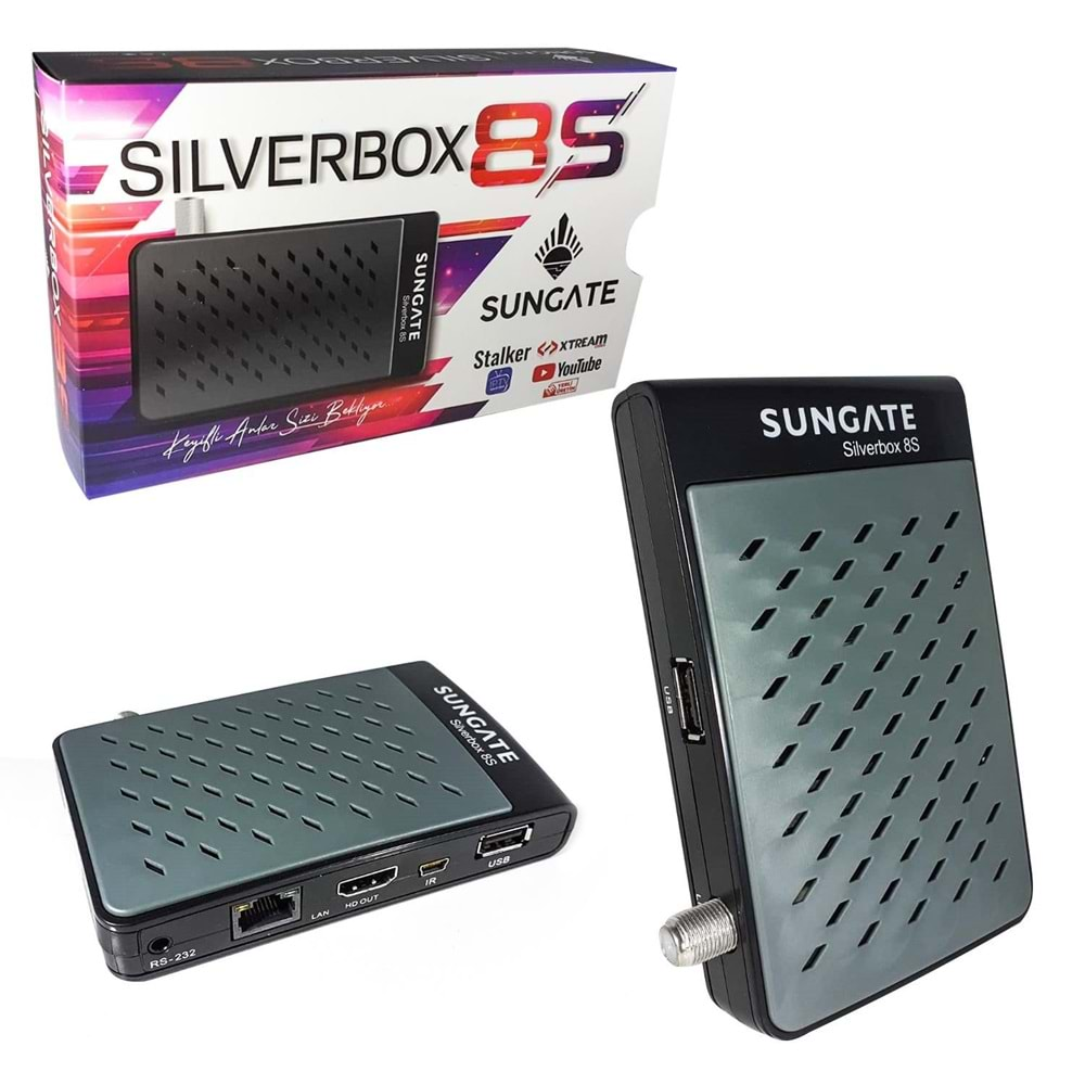 SUNGATE SILVERBOX 8S YOUTUBE XTREAM HD UYDU ALICISI