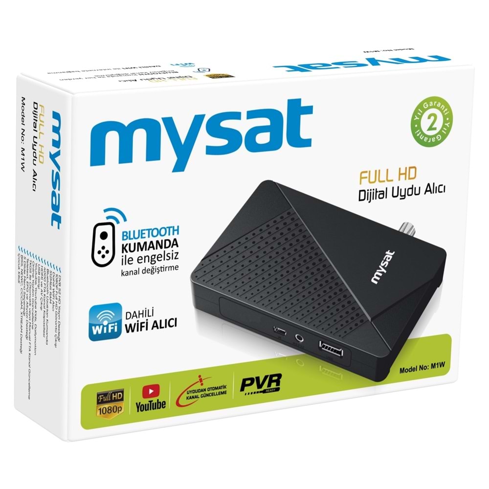 MYSAT M1-W WİFİLİ BLUETOOTH KUMANDA FULL HD ÇANAKSIZ UYDU İZLEME