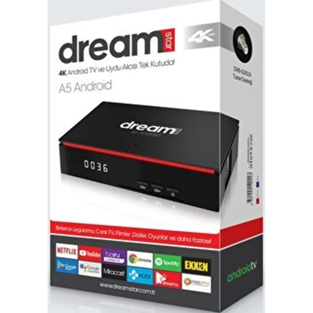 DREAMSTAR A5 ANDROİD HEM UYDU GİRİŞLİ UZAKTAN MOUSE