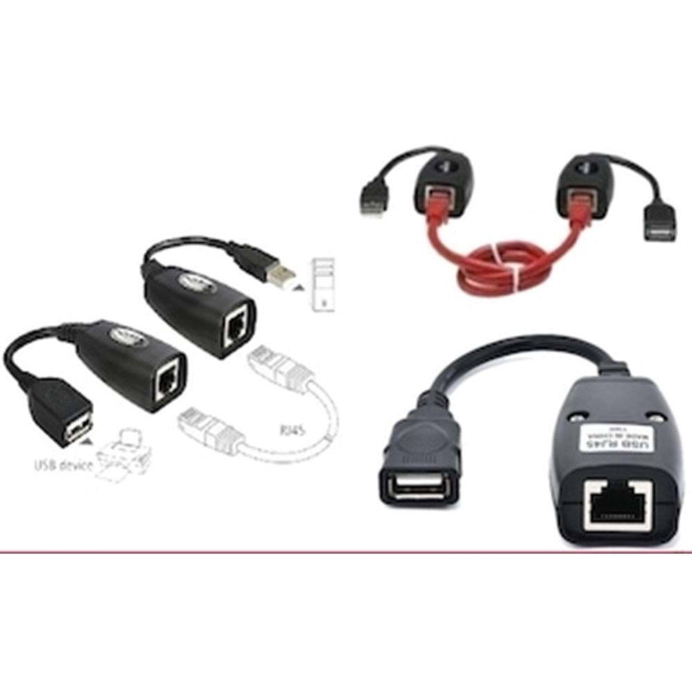 ROSE 30MT USB EXTENDER USBYİ CAT6 İLE UZATMA APARATI RC-899