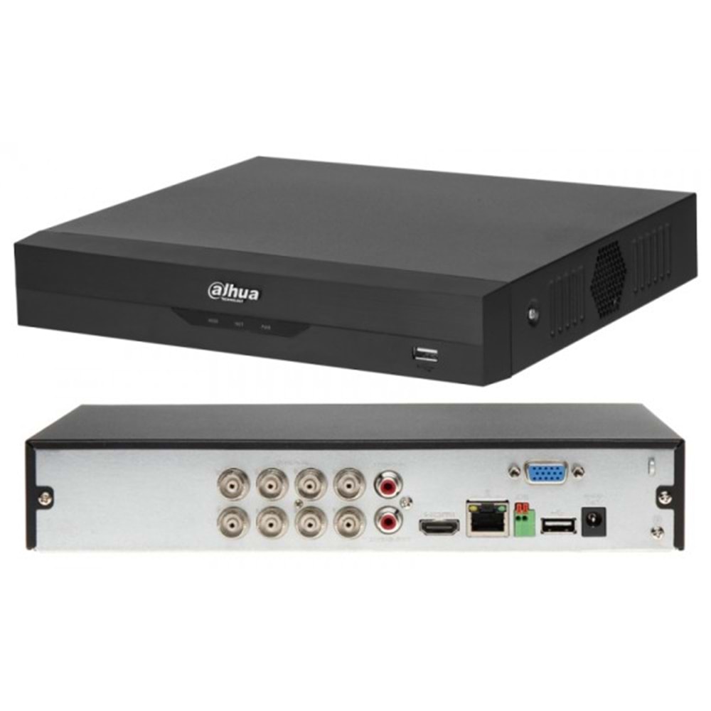 DAHUA XVR5108HS-I3 8 KANAL H265+ 5MP PENTA-BRİD 1080P HDCVI AHD IP AKILLI XVR DVR KAYIT CİHAZI