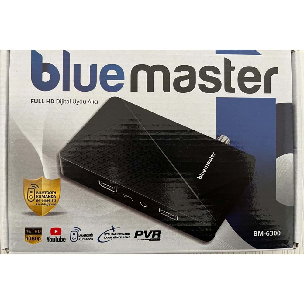 BLUEMASTER BM-6300 BLUETOOTH KUMANDA WİFİSİZ FULL HD ÇANAKSIZ UYDU İZLEME