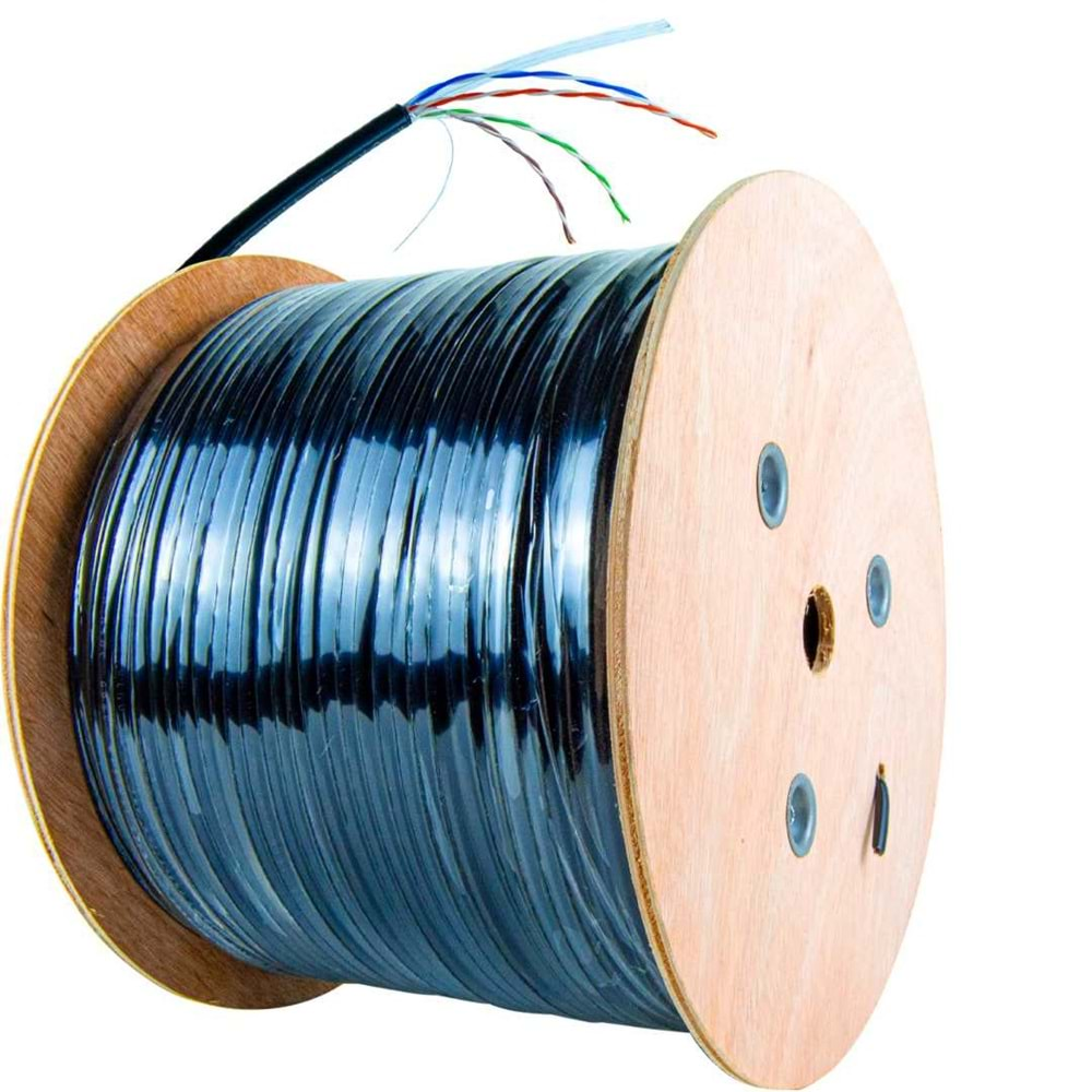 IRONSTAR IRC02 ÇİFT CEKET SARGI 305 METRE CAT6 23 AWG OUTDOOR YERALTI KABLOSU DIŞ MEKAN