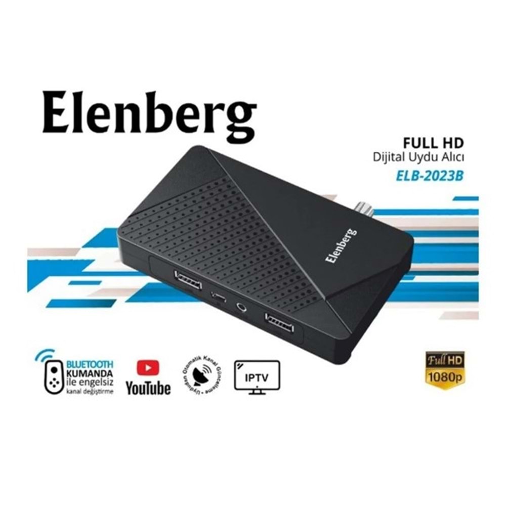 ELENBERG ELB-2023B WİFİSİZ BLUETOOTH KUMANDA FULL HD UYDU ALICISI