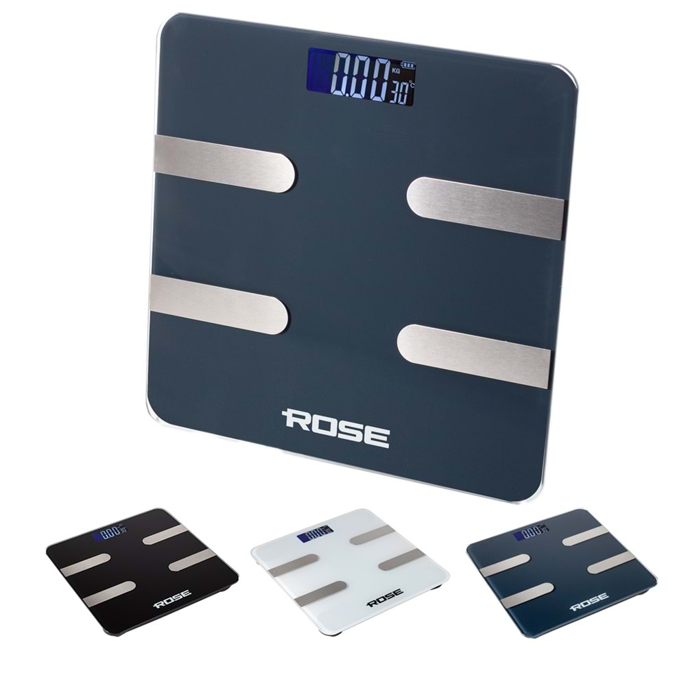 ROSE RB-201 AKILLI YAĞ ÖLÇER DİJİTAL TARTI