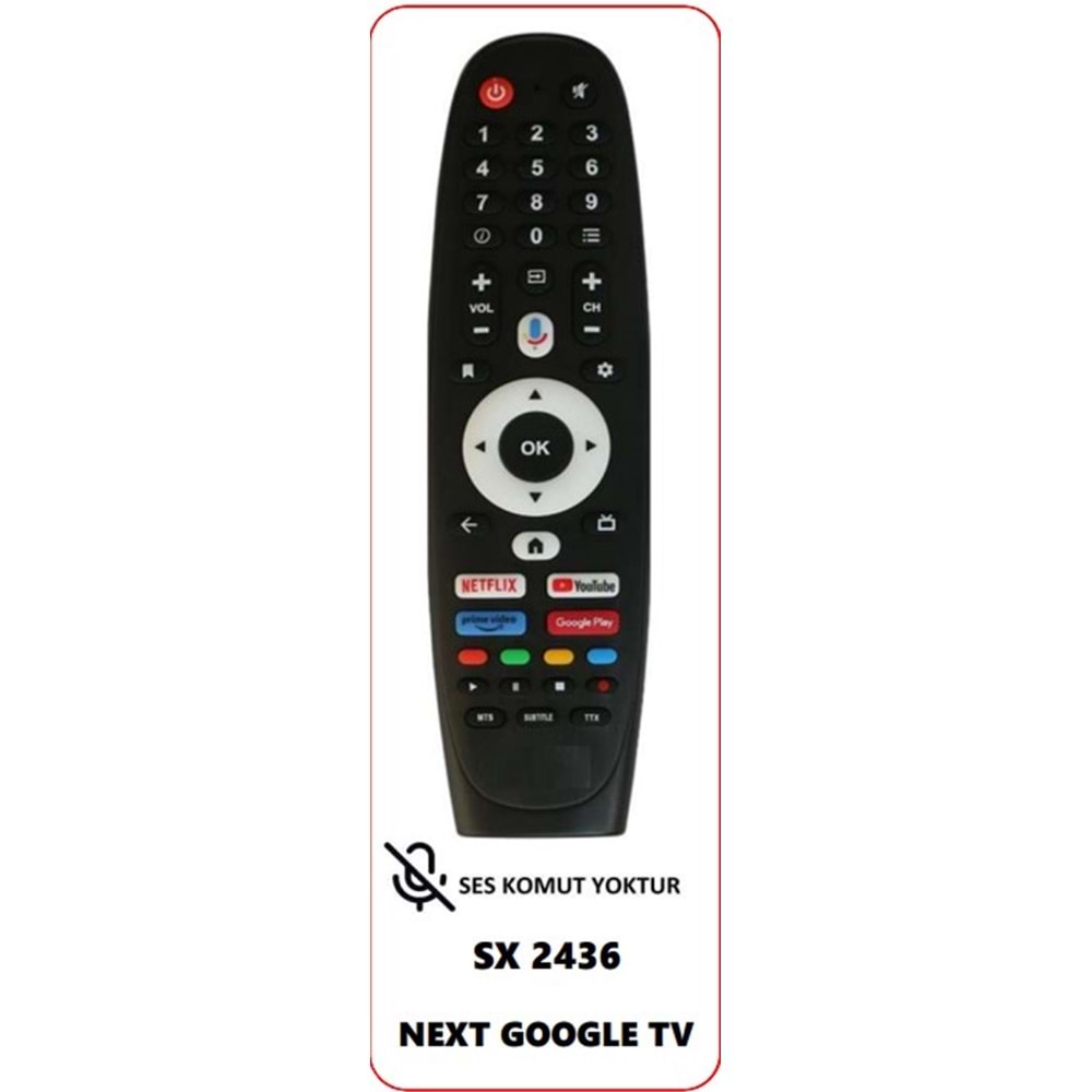 LCD KUMANDA NEXT GOOGLE TV SESSİZ SX2436