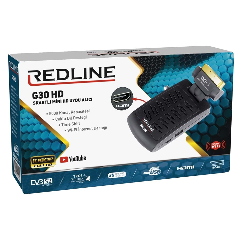 REDLİNE G30 HD SCARTLI MİNİ HD 2IN1 UYDU ALICISI