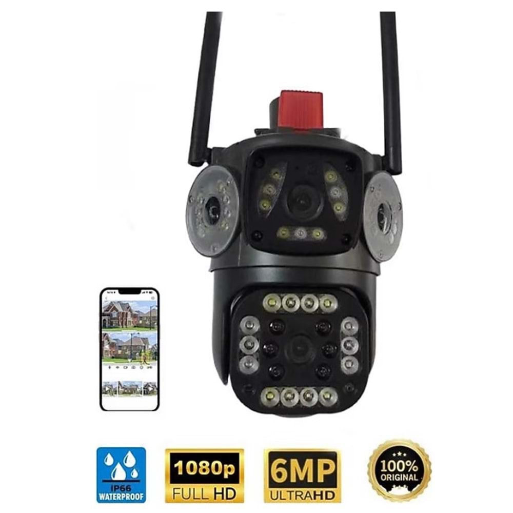 O-KAM-3412 6MP DUAL 10X ZOOM 12MM LENS WİFİ PTZ KAMERA