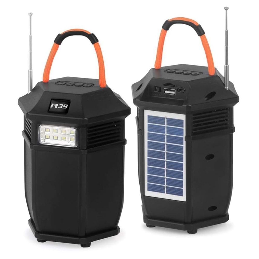 ROSE SP-426 FM RADYO SOLAR PANEL 8 LED FENER BLUETOOTH HOPARLÖR R39