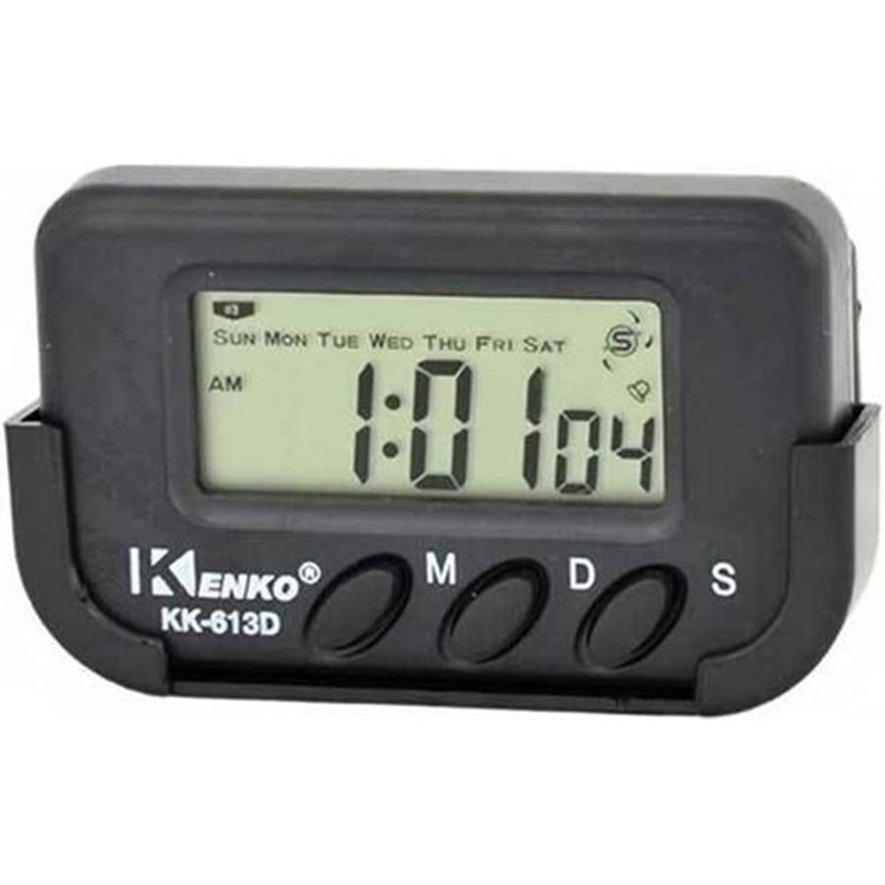 KENKO KK-613D DİJİTAL KÜÇÜK MASA ARABA SAATİ ALARM KRONOMETRE TAKVİM
