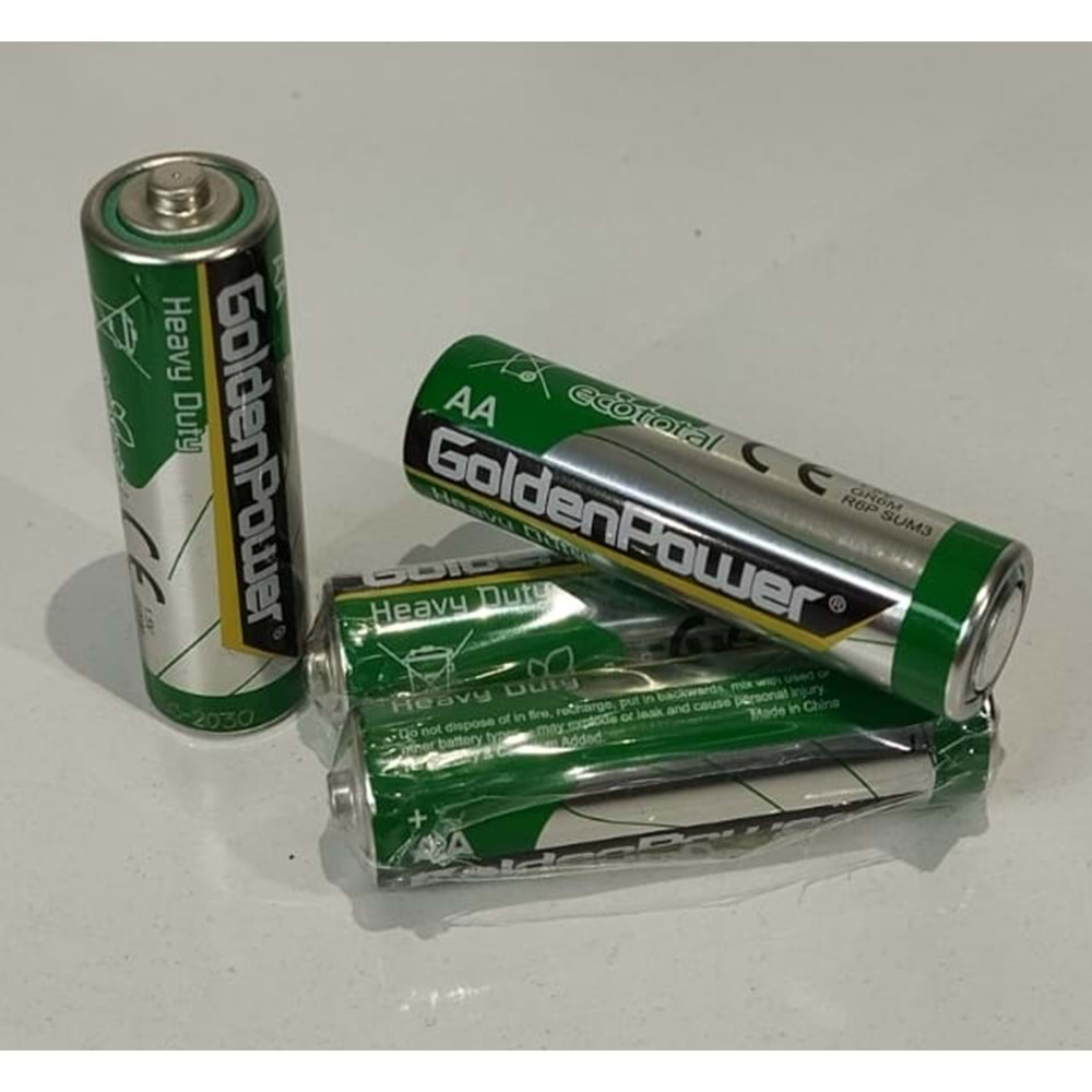 GOLDEN POWER BÜYÜK KALEM PİL AA (60LI PAKET)