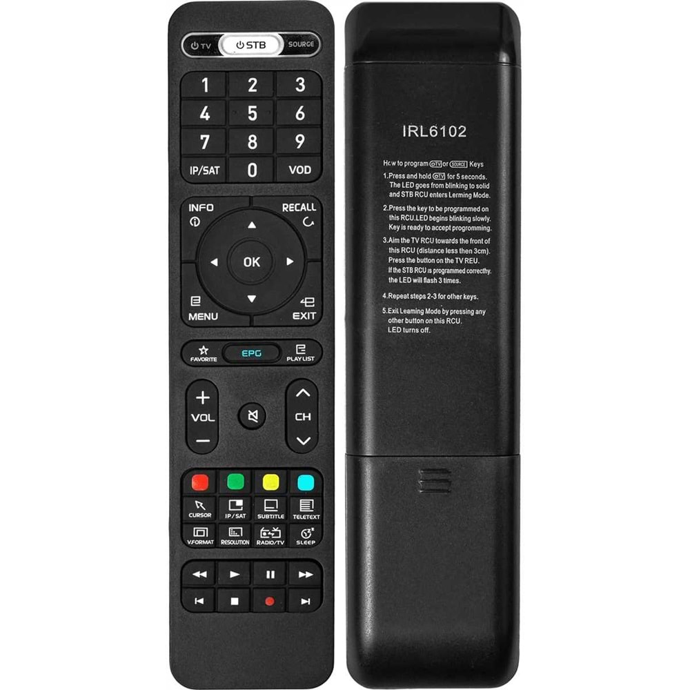 LCD KUMANDA IRL6102 SUNGATE HİREMCO IP TV ÜNİVERSAL AKILLI TV