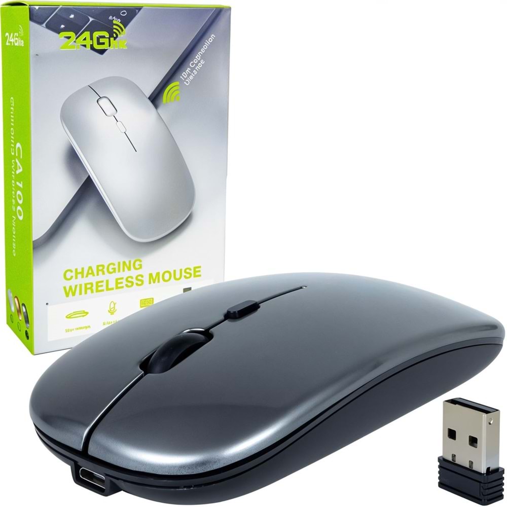 2.4GHZ BLUETOOTHLU ŞARJLI KABLOSUZ MOUSE IRM-004 CA100