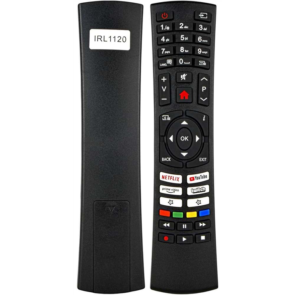 LCD KUMANDA IRL1120 VESTEL TECHWOOD TELEFUNKEN NETFLİX YOUTUBE PRİME VİDEO TWİTCH TUŞLU ANDROİD LCD LED TV OVAL KALIP