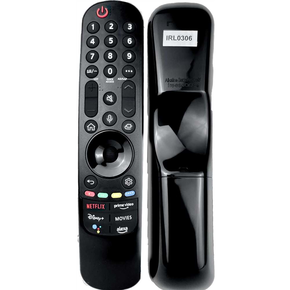 LG LCD KUMANDA SESSİZ NETFLİX AMAZON PRİME DİSNEY+ MOVİES ALEXA IRL0306