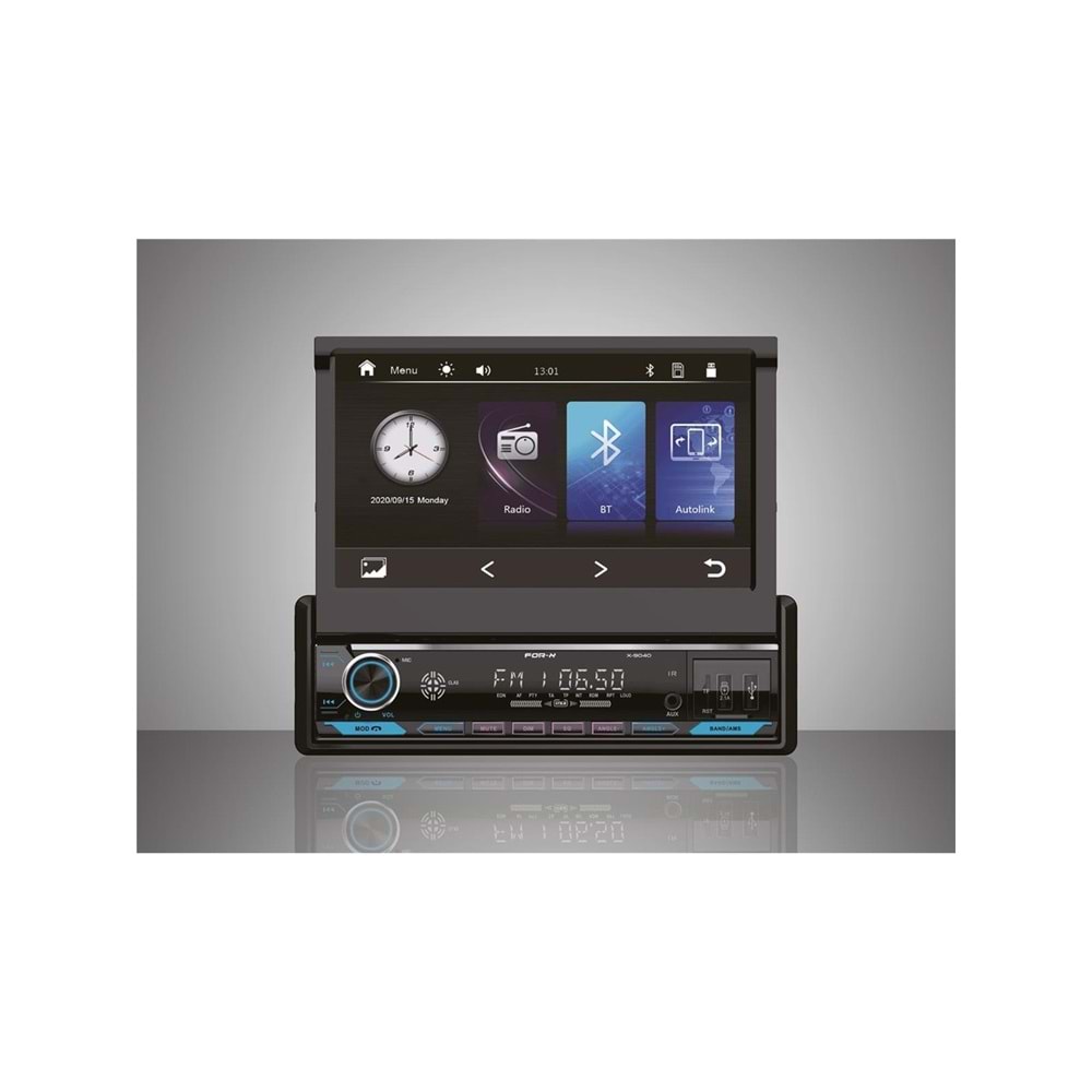 FOR-X X-9040 V3 4X60W PARK KAMERALI İNDASH EKRANLI BLUETOOTH CARPLAY TEYP