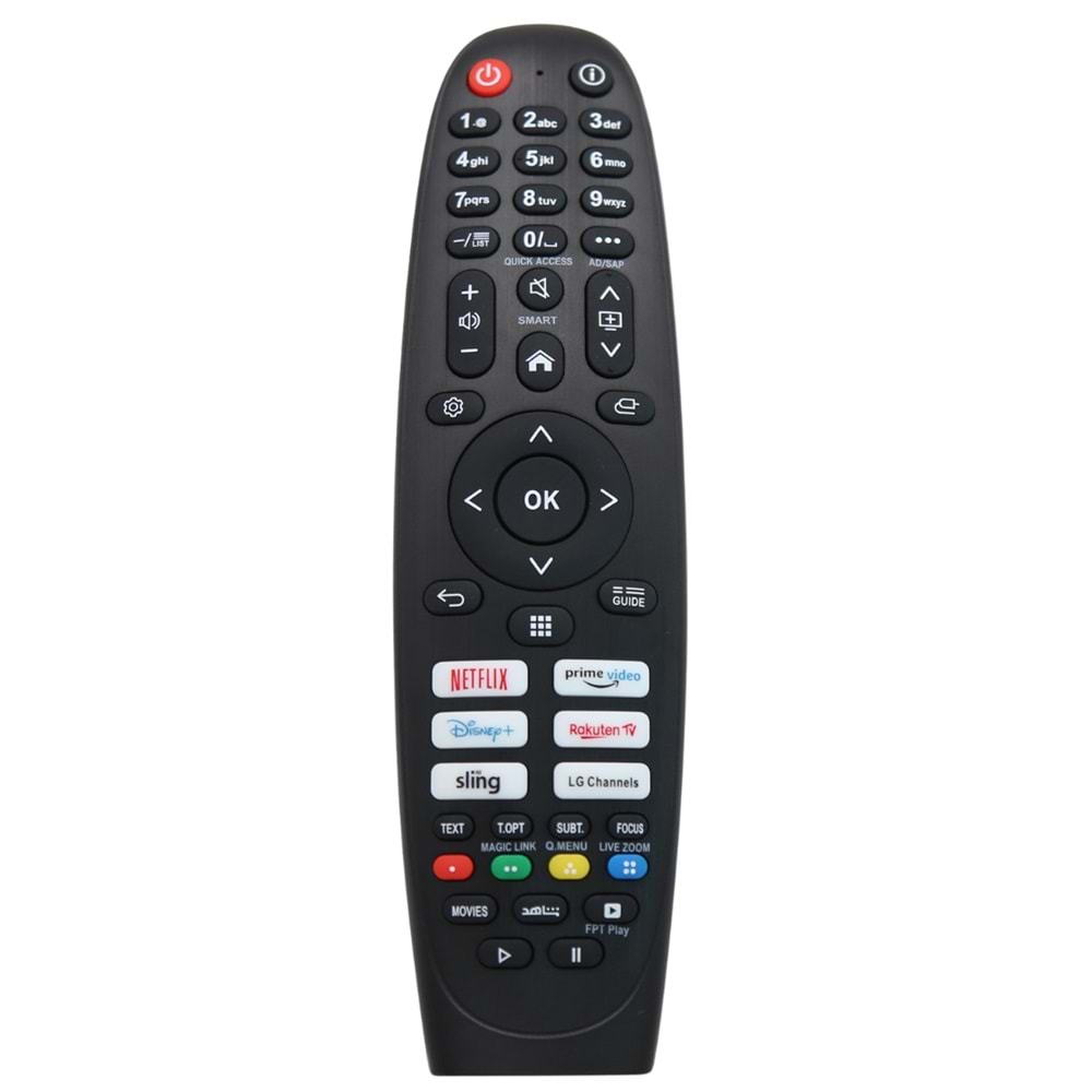 LCD KUMANDA LG RML1888 KK9904 NETFLİX PRİME VİDEO RAKUTEN TV SLİNG LG CHANNELS