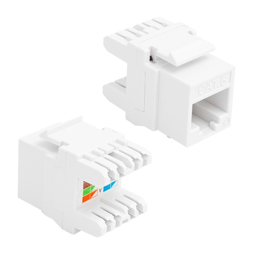 RJ45 CAT6 ŞASE 180 DERECE KEYSTONE JAK 15X17X29MM