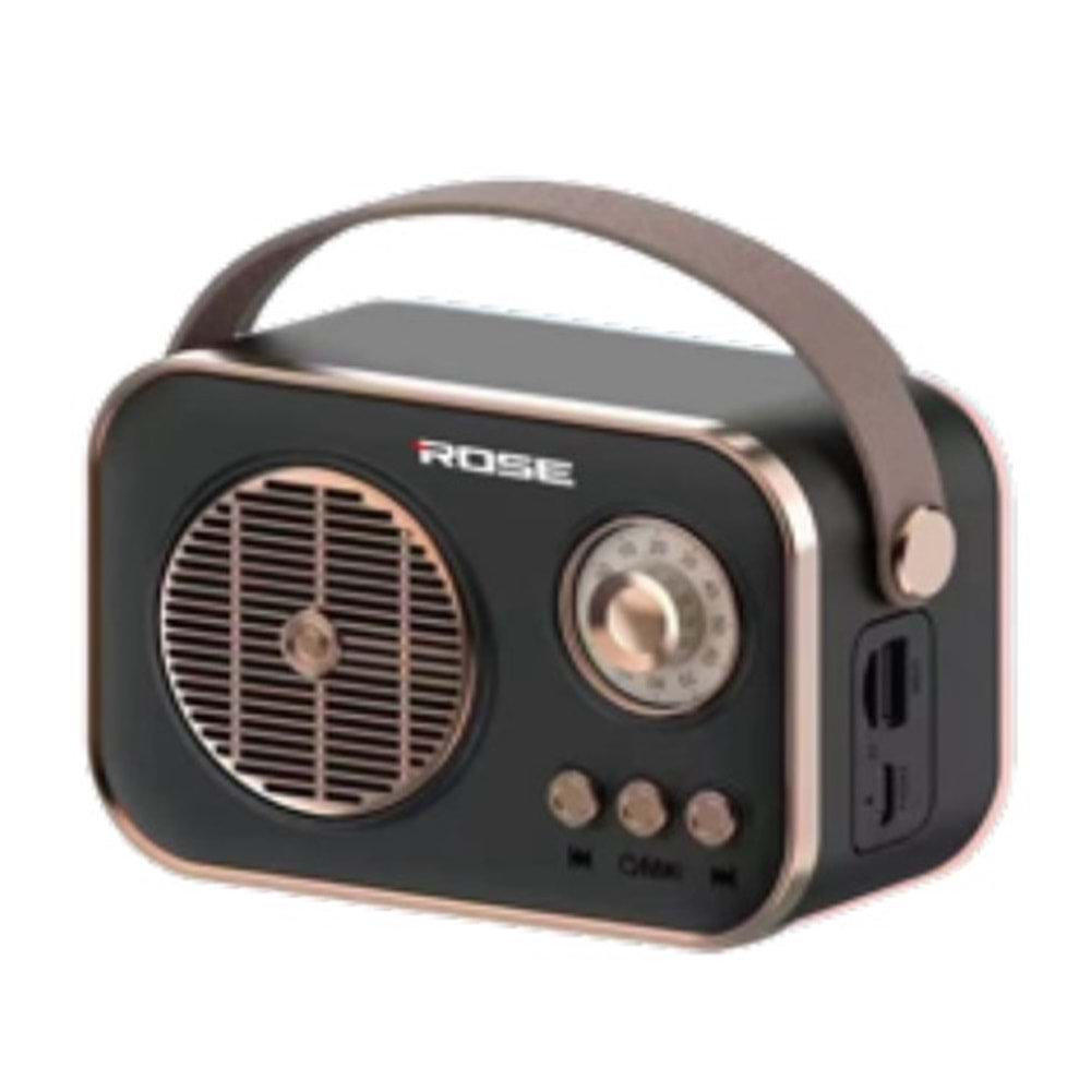 ROSE SP-420 FM RADYOLU MP3 BLUETOOTH BAĞLANTISI USB MİCRO SD TAŞINABİLİR ŞARJLI NOSTALJİK RADYO BLUETOOTH HOPARLÖR M4