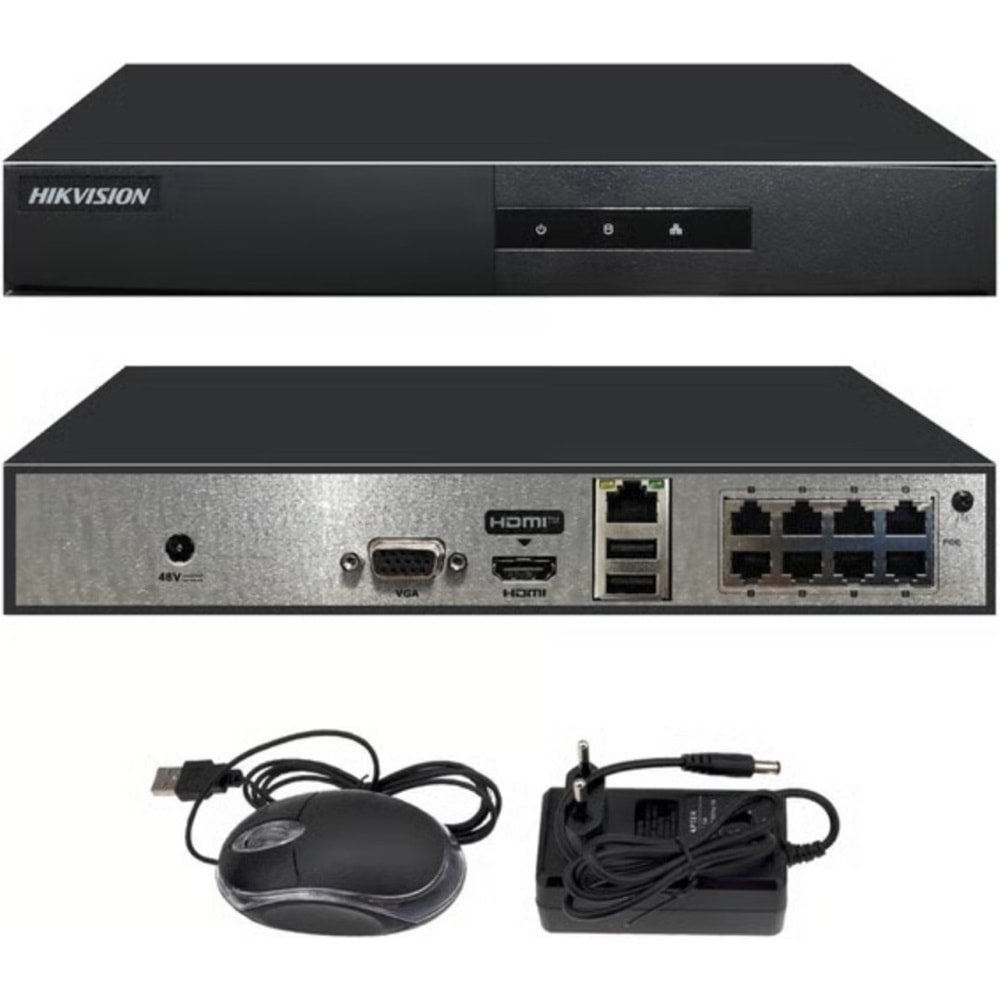 HİKVİSİON DS-7108NI-Q1/8P/M 8 KANAL 8 PORT POE NVR KAYIT CİHAZI