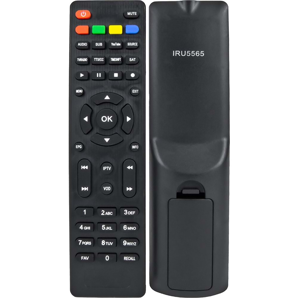 KUMANDA RİOSAT PRİME MECOOL HD BLUEMASTER BLACK GLOBEX KUMANDASI FAV RECALL VOD IRU5565 WS-17425