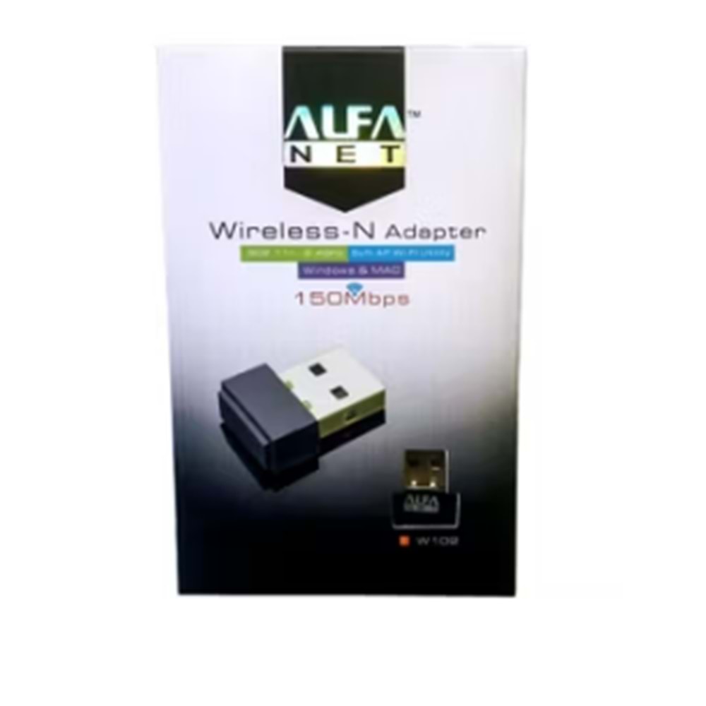 ALFANET WİFİ USB ADAPTÖR W-102