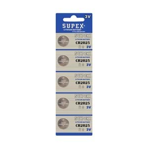 SUPEX CR2025 PARA PİL (5Lİ PAKET)