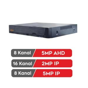 IC HD 5MN8-1XM 8 KANAL 1080P 5MP DESTEKLİ AHD DVR KAYIT CİHAZI