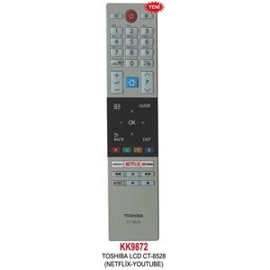 LCD KUMANDA TOSHİBA NETFLİX 05285 IRL9872 KK9872