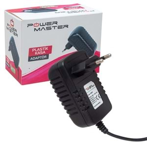 POWERMASTER PM-31667 5 VOLT - 2 AMPER 3.5*1.35 UÇLU PLASTİK KASA PRİZ TİPİ ADAPTÖR (ANDROID BOX İÇİN)