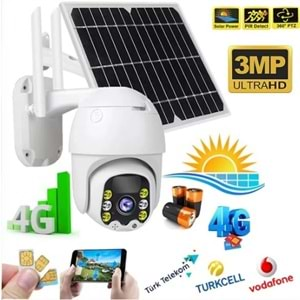 RADEX RX-14 3MP 4K 4G SİM KARTLI GÜNEŞ PANEL DUAL LENS SOLAR MİKROFON 360 PTZ İP KAMERA