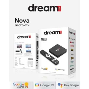 DREAMSTAR NOVA ANDROİD12 2GB RAM 32GB HAFIZA GOOGLE LİSANSLI 4K DAHİLİ WİFİLİ MİKROFONLU BLUETOOTH KUMANDA ANDROİD UYDU ALICISI