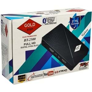 GOLDSTEP BT-2500 WİFİSİZ BLUETOOTH KUMANDA FULL HD UYDU ALICISI