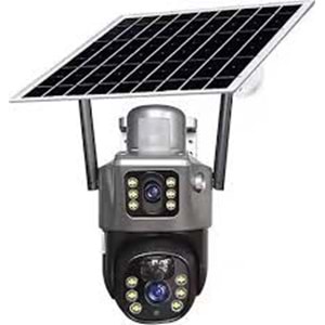 ROSE AHD-30205 OUTDOOR SOLAR GÜNEŞ ENERJİLİ ÇİFT KAMERALI 360 DERECE DÖNEBİLEN 4G SİM KARTLI MİKROFONLU HAFIZA KARTI DESTEKLİ KAMERA