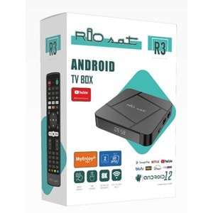 RİOSAT R3 4GB RAM 32GB HAFIZA 8K ULTRA HD ANDROİD 12 ALLWİNNER H618 İŞLEMCİ SESLİ KOMUTLU AİR MOUSE ÖZELLİKLİ 5.0GHZ WİFİ ETHERNET GİRİŞLİ ANDROİD TV BOX