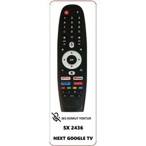 LCD KUMANDA NEXT GOOGLE TV SESSİZ SX2436