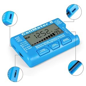 POWERMASTER PM-26959 PİL KAPASİTE VOLTAJ TEST CİHAZI RC 1-8S LİPO LİTYUM NİMH
