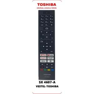 LCD KUMANDA SX4607-A CT-8564 VESTEL TOSHİBA NETFLİX YOUTUBE GOOGLE PLAY PRİME VİDEO TUŞLU