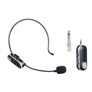 ROSE R-101-KW UHF KABLOSUZ ADAPTÖRLÜ KULAKLIK MİKROFONU 32 KANAL DEĞİŞTİRİLEBİLİR FREKANS