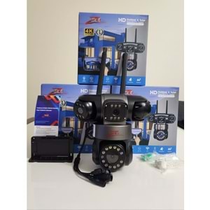ZTECH ZR-Z6PRO 4 KAMERALI GECE GÖRÜŞLÜ ÇİFT YÖNLÜ SESLİ AKILLI ALARM 4X2MP PTZ WİFİ KAMERA