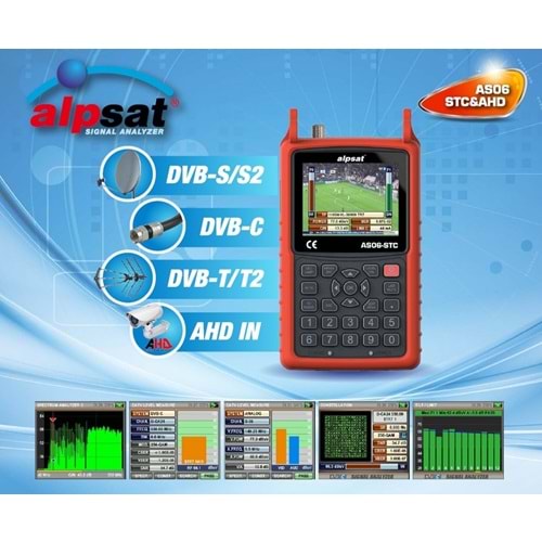 ALPSAT AS06-STC AHD SATFİNDER 6 UYDU AYAR CIHAZI