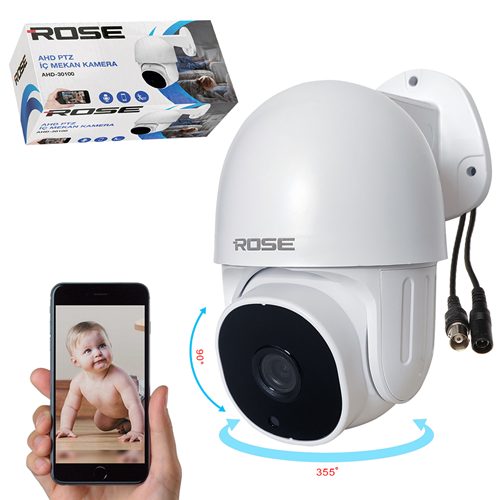 ROSE 2MP 1080P AHD-30100 360 DERECE SESLİ WİFİ PTZ İÇ MEKAN KAMERA