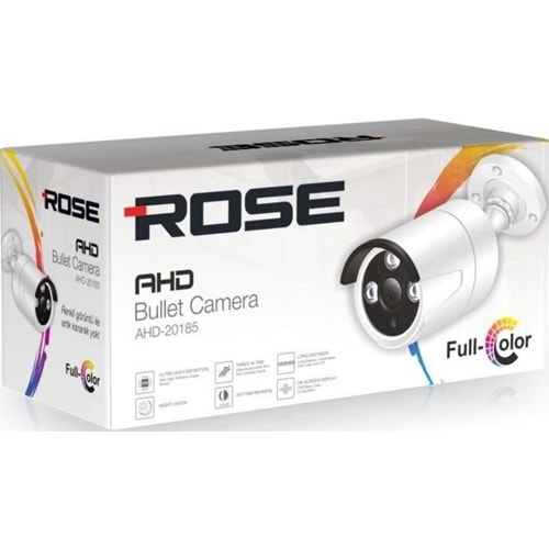 ROSE AHD-20185 STARLİGHT GECE GÖRÜŞLÜ RENKLİ PLASTİK KASA BULLET AHD KAMERA