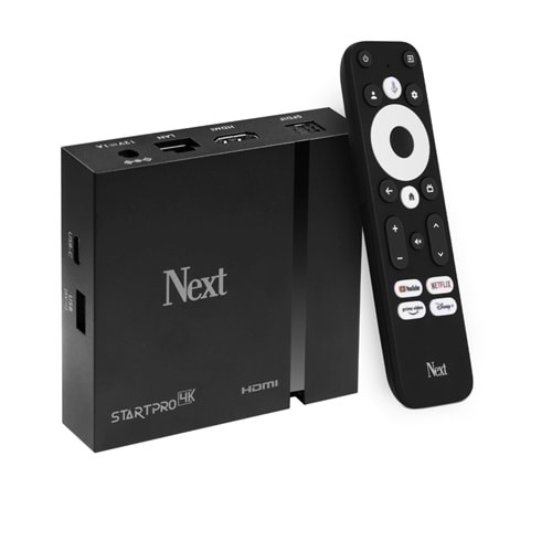 NEXT START PRO 4K ANDROİD 12 DÖRT ÇEKİRDEKLİ CORTEX-A55 İŞLEMCİ 2GB RAM 32GB HAFIZA BLUETOOTHLU MİKROFON ÖZELLİKLİ UZAKTAN KUMANDA ANDROİD BOX
