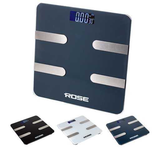 ROSE RB-201 AKILLI YAĞ ÖLÇER DİJİTAL TARTI