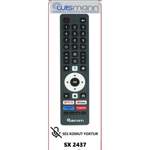 LCD KUMANDA BOTECH WİSMANN GOOGLE TV SESSİZ SX2437