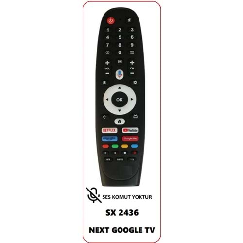 LCD KUMANDA NEXT GOOGLE TV SESSİZ SX2436