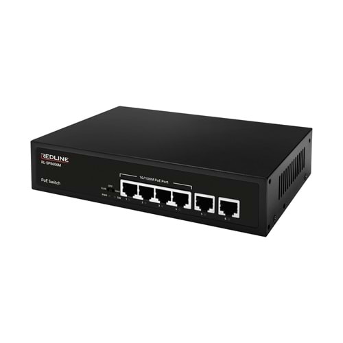 REDLİNE RL-S8606M 4+2 10/100MBPS MEGABİT POE SWİTCH