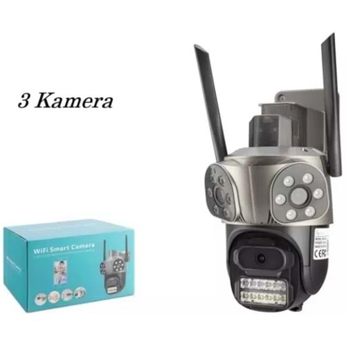 X5TECH RX-35AI 3 KEMARALI 3MP WİFİ PTZ 18 LED İLE RENKLİ GECE GÖRÜŞLÜ SPEED DOME KAMERA